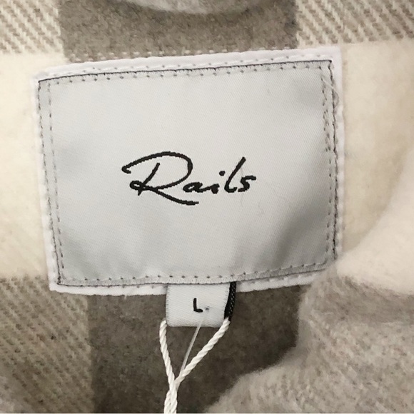 Rails Trip Shirt Jacket Ivory Rain Size Large NWT - Picture 8 of 14